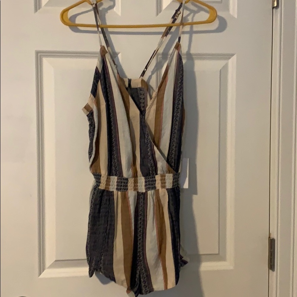 *NWT* Lulus Brenda Navy Blue Striped Romper